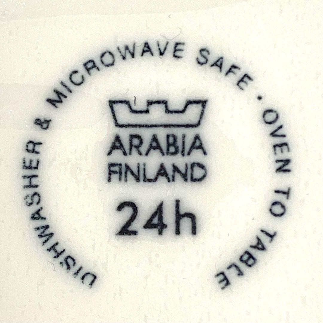 アラビア24hアベックプレート　26cmブルー　2枚セット　旧刻印　新品