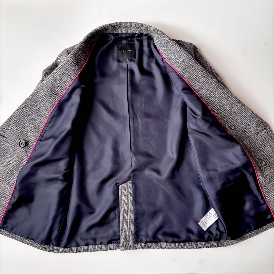 [美品]スピックアンドスパン♪ウールヘリンボンジャケット