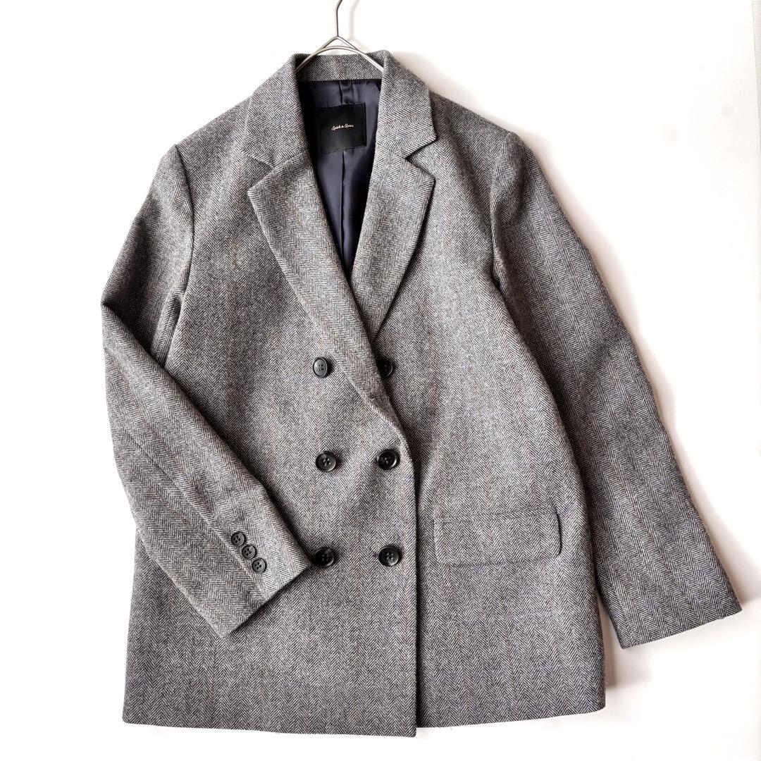 [美品]スピックアンドスパン♪ウールヘリンボンジャケット