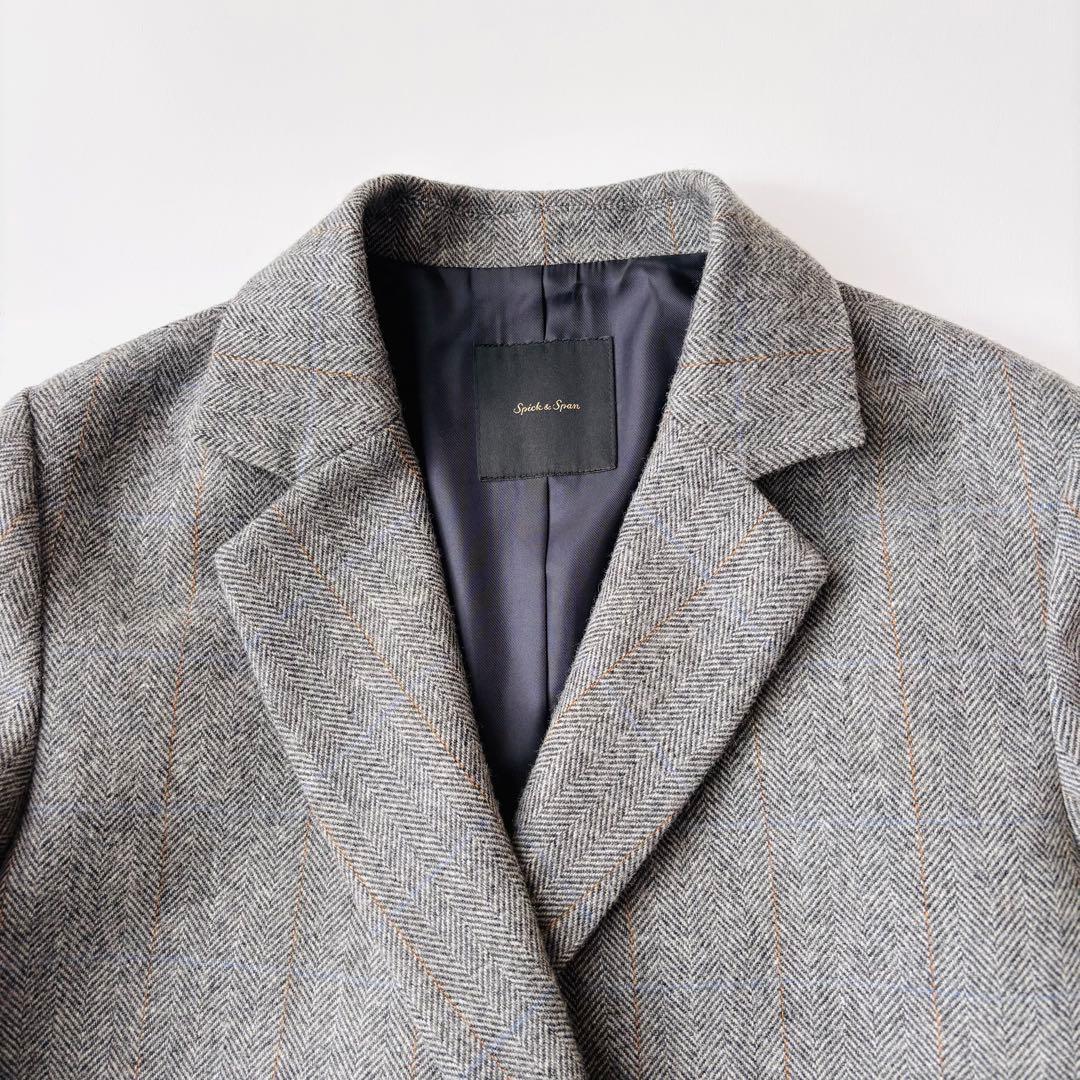 [美品]スピックアンドスパン♪ウールヘリンボンジャケット
