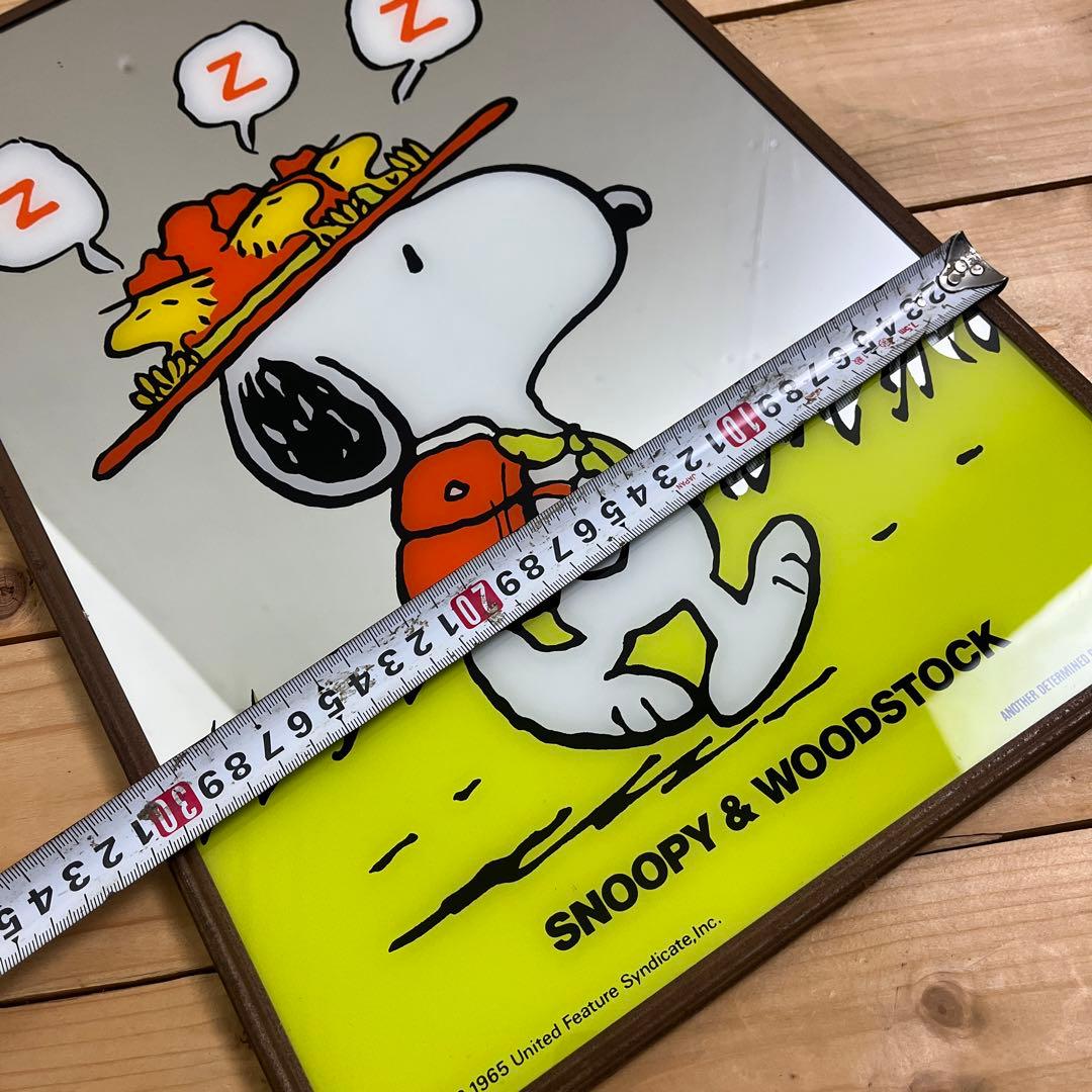 ビンテージ品 古雑貨◾️SNOOPY スヌーピー パブミラー 鏡 インテリア雑貨