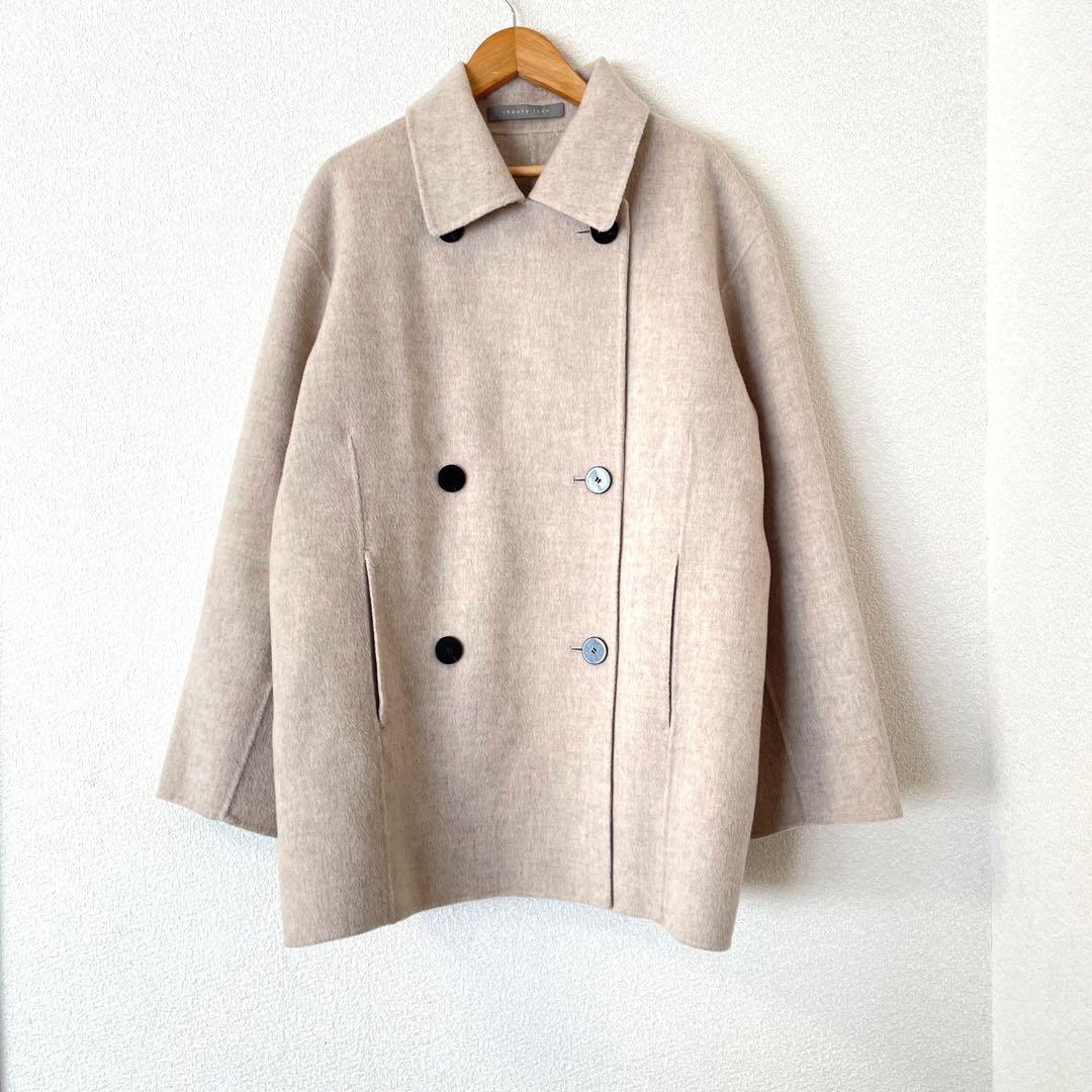 Theory luxe 38 カシミヤ混ダブルフェイスコート