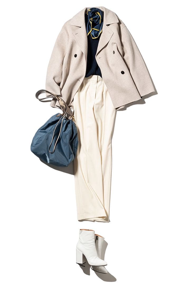 Theory luxe 38 カシミヤ混ダブルフェイスコート