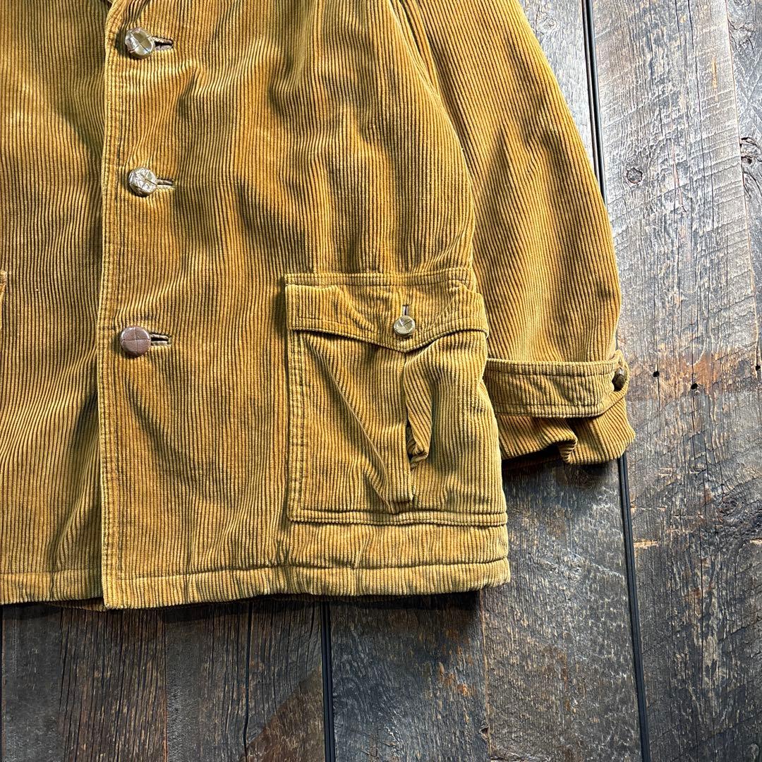 古着　70s ピーターズ　ランチコート　コーデュロイ　ブラウン系　XL.