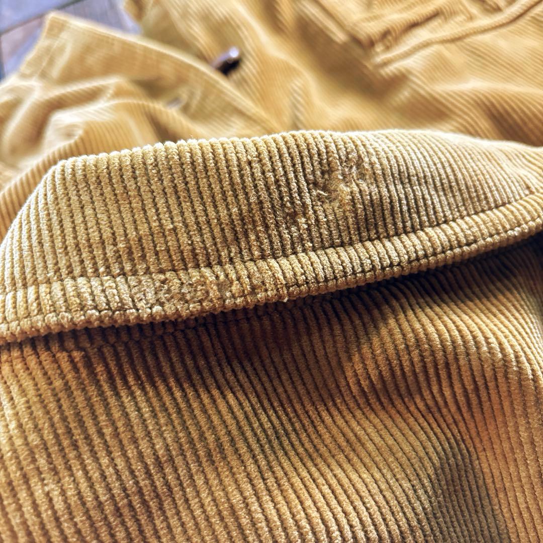 古着　70s ピーターズ　ランチコート　コーデュロイ　ブラウン系　XL.