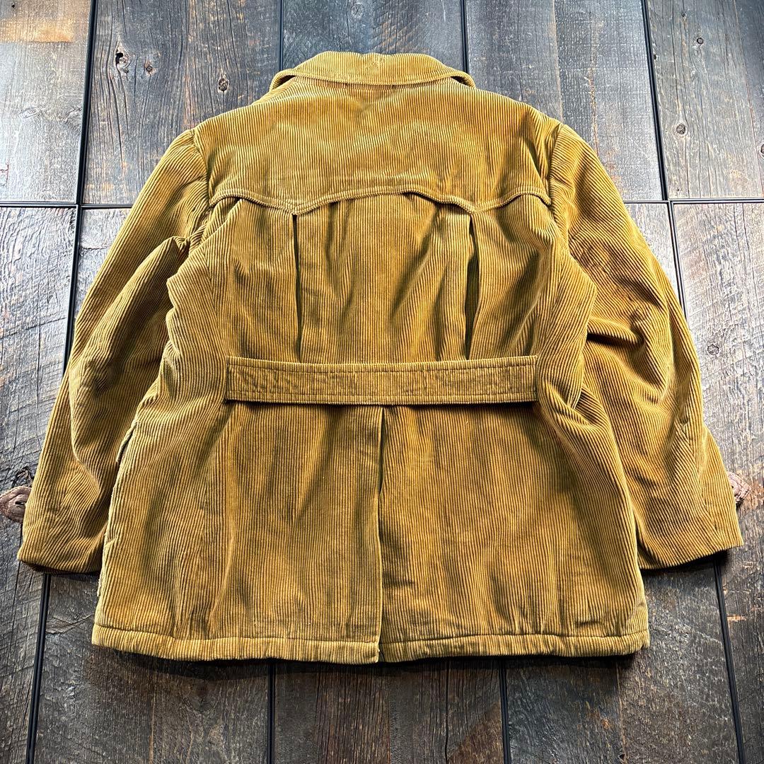 古着　70s ピーターズ　ランチコート　コーデュロイ　ブラウン系　XL.