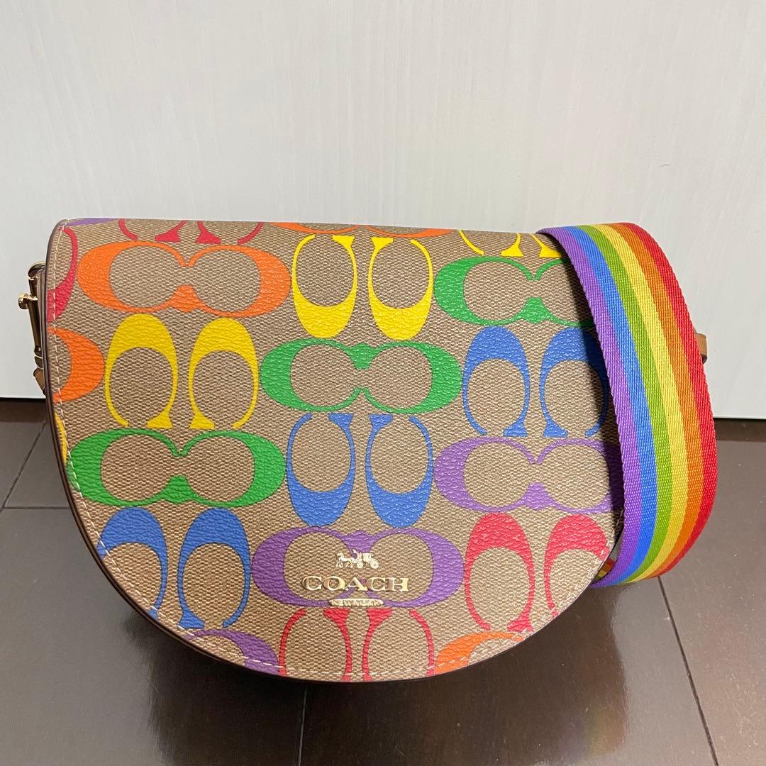 COACH コーチ レインボー カラフル ショルダーバッグ