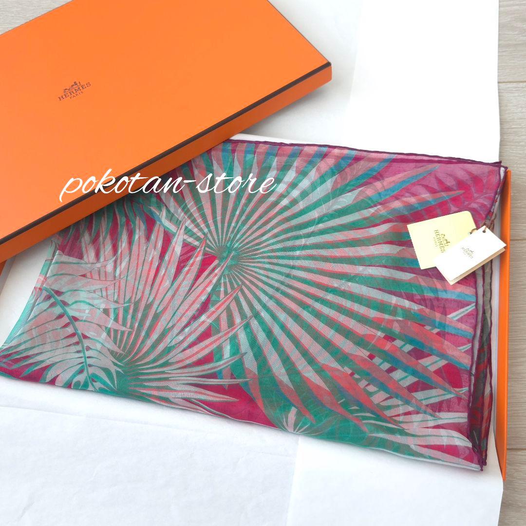 未使用【エルメス】希少　不死鳥の神話　シルク　モスリン　大判　ストール