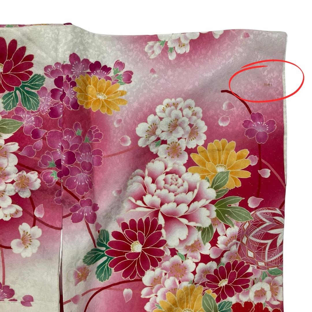 ≪早い者勝ち≫ 振袖セット 成人式 正絹 古典柄 白 S*102 ●