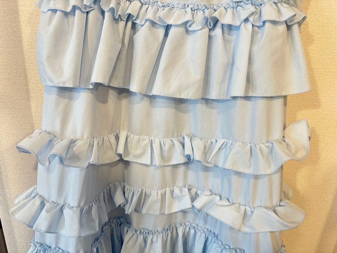 merry jenny フリルティアードワンピース　ブルー