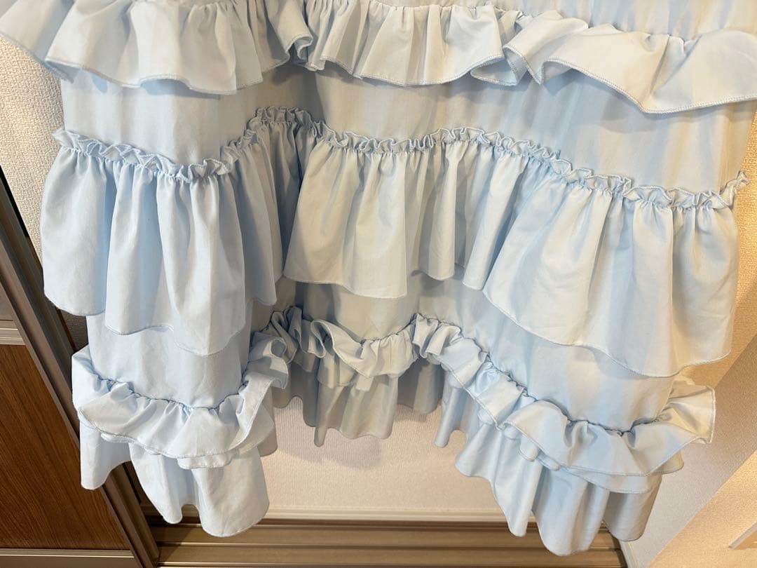 merry jenny フリルティアードワンピース　ブルー