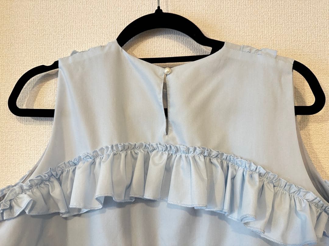 merry jenny フリルティアードワンピース　ブルー