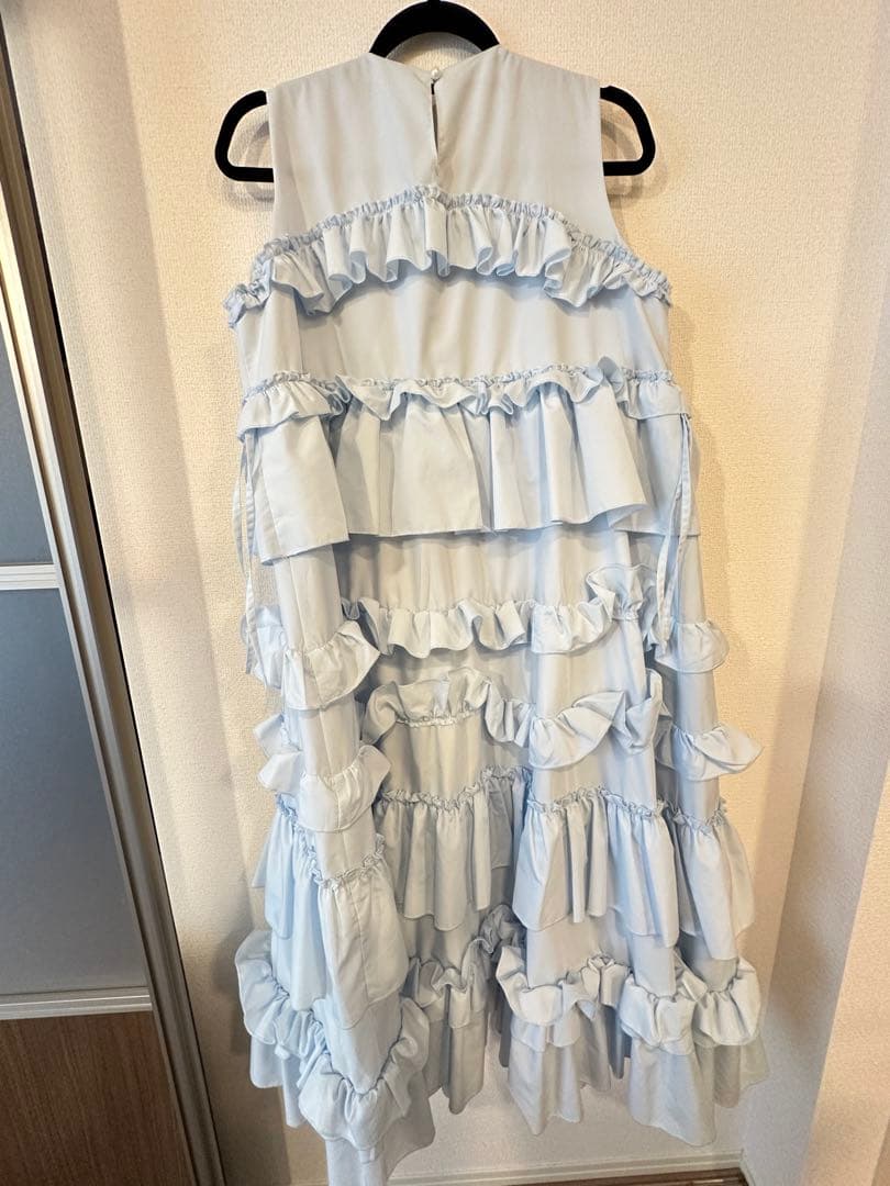 merry jenny フリルティアードワンピース　ブルー