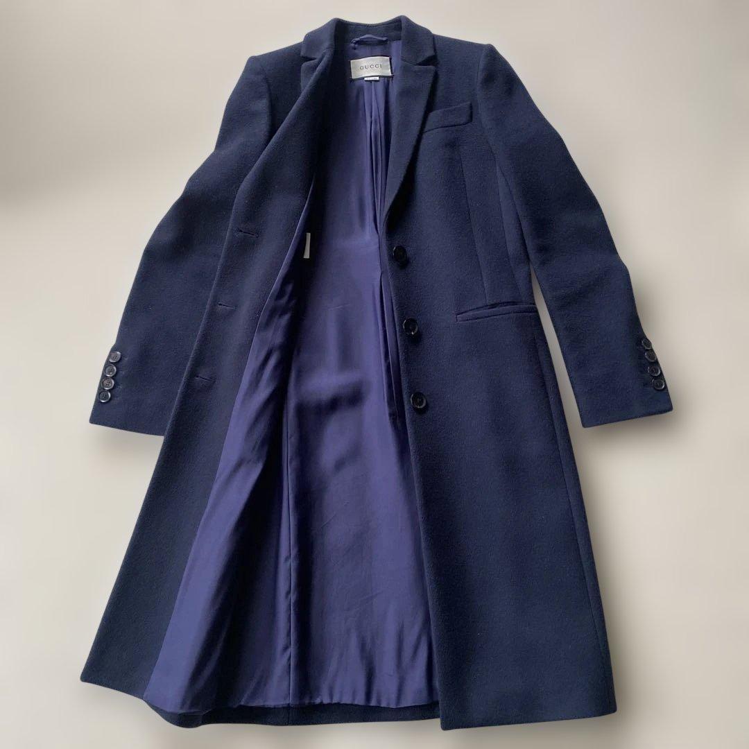 美品⭐︎【GUCCI 】チェスターコート ネイビー 36