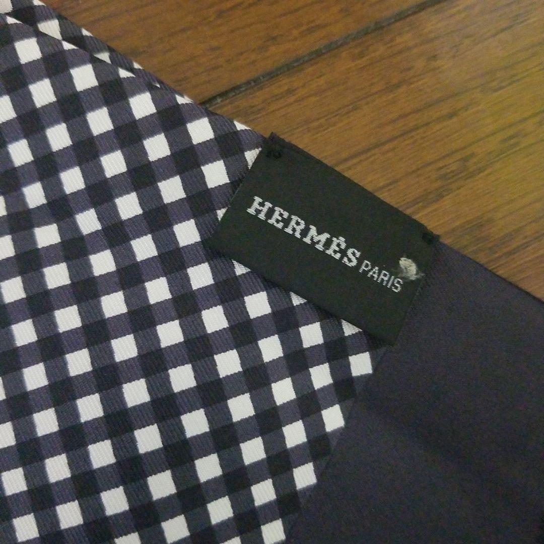 エルメス　メンズ　シルクストール　リバーシブル　新品未使用