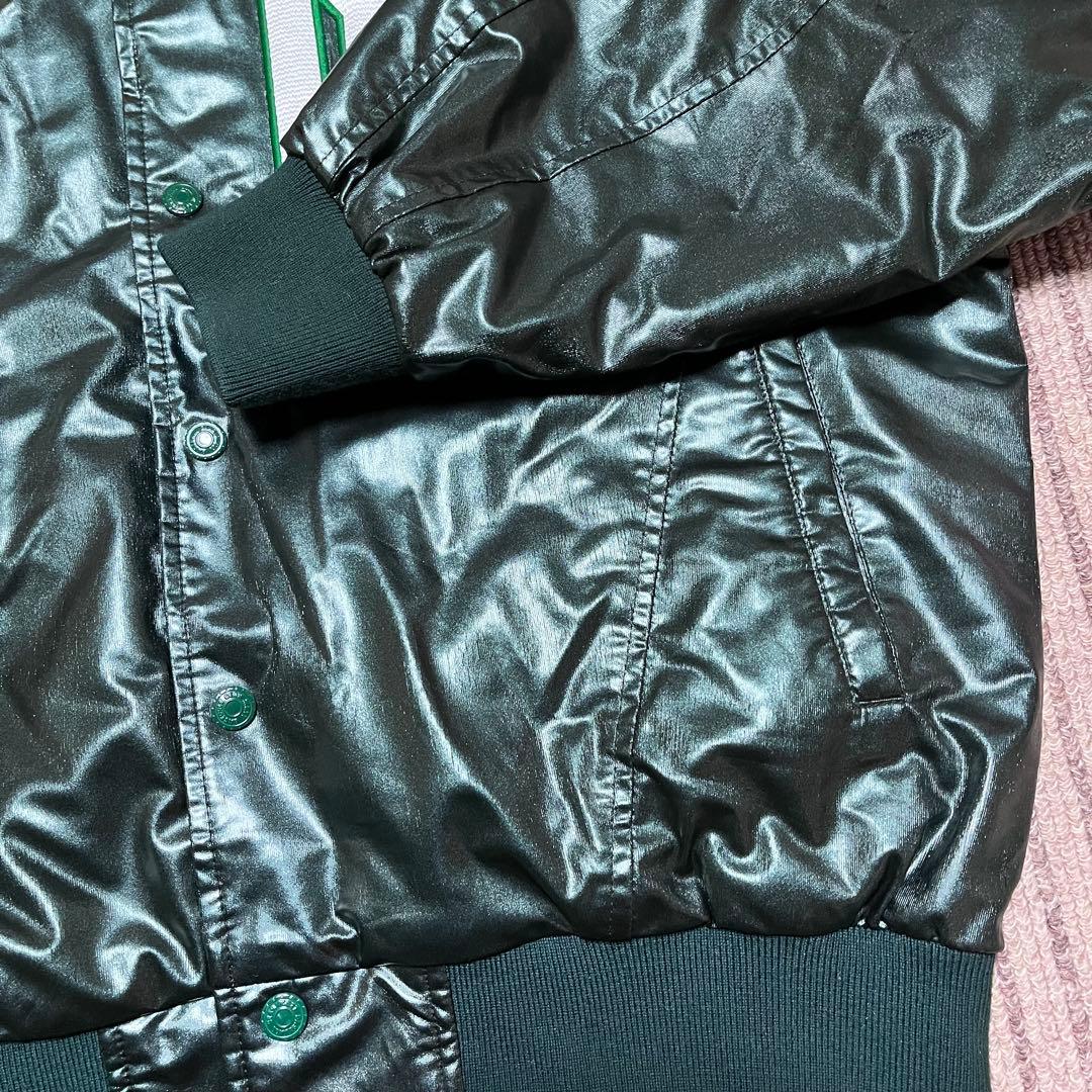 ZETT【廃版】 高校野球部 グランドコート グラコン ジャンパー 深緑 光沢