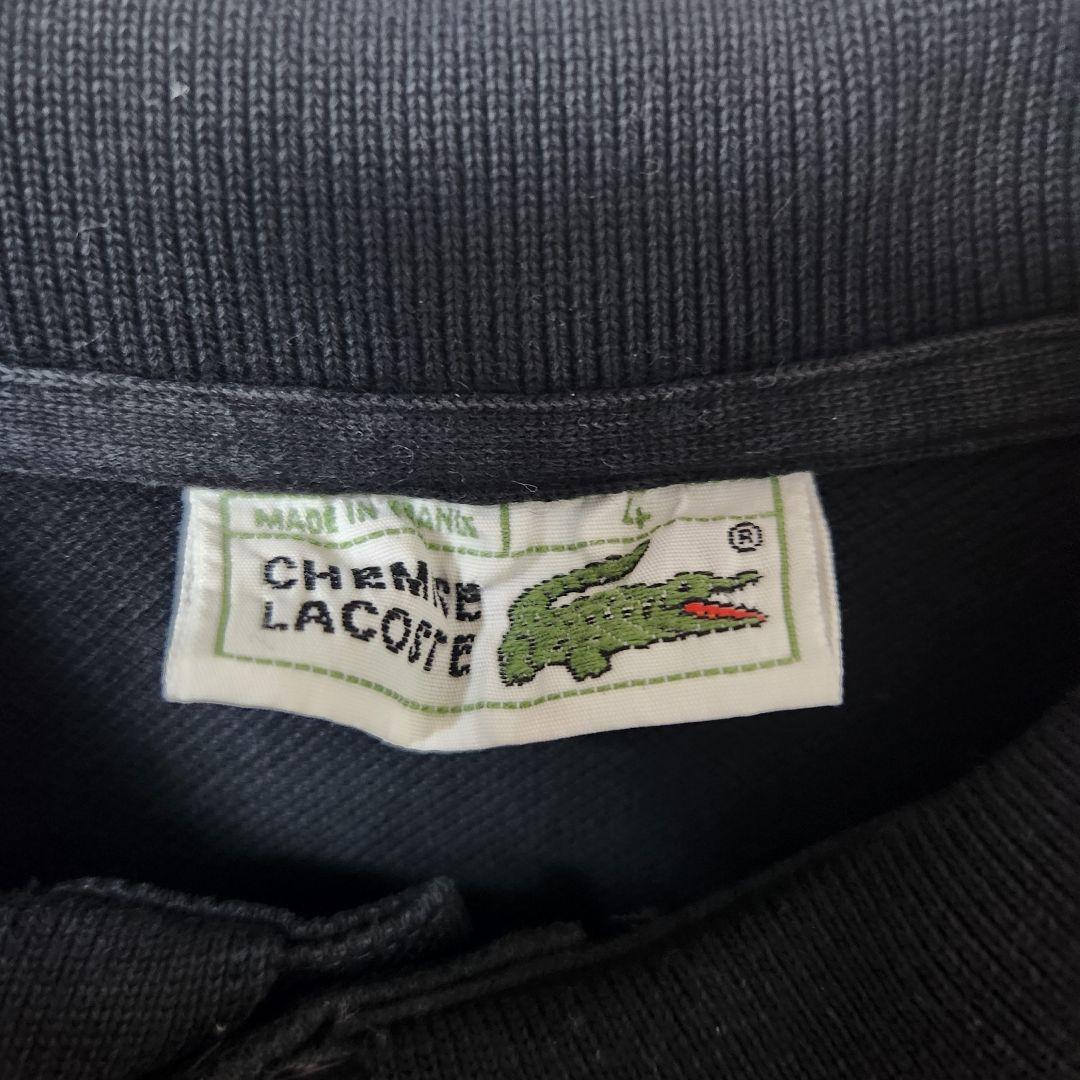 LACOSTE フランス製 長袖ポロシャツ ブラック 4