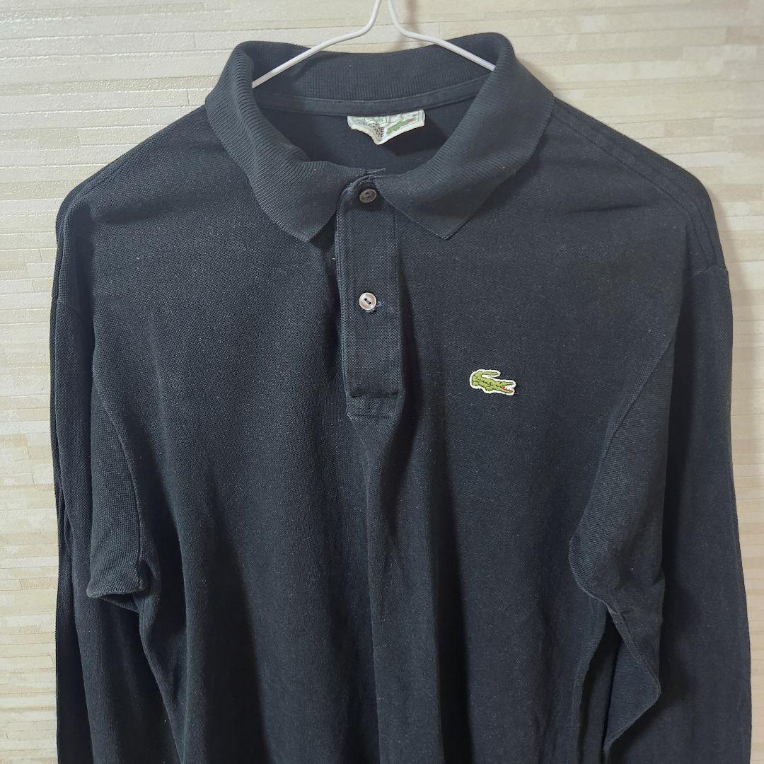 LACOSTE フランス製 長袖ポロシャツ ブラック 4