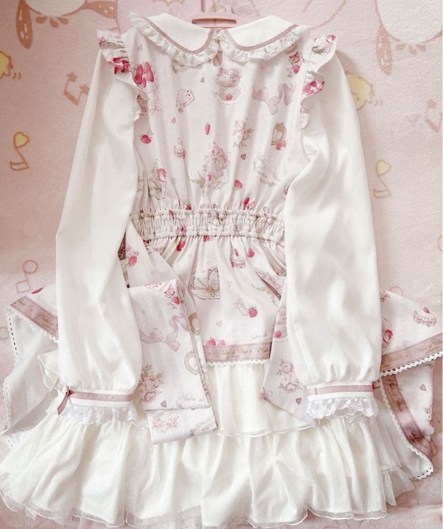 LIZLISA リズリサ Salon de Fraise柄ワンピース ピンク