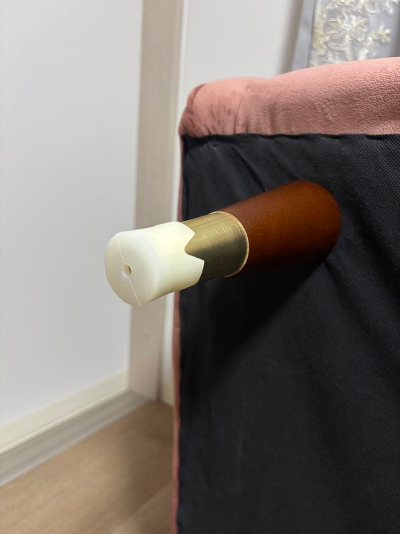 LOWYA ソファ 2人掛けソファ カウチソファ ベルベット調 ピンク