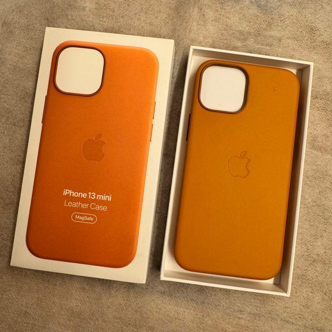 iPhone 13 mini 純正レザーケース ゴールデンブラウン新品未使用