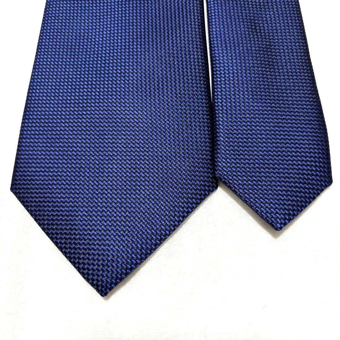 新品　FAIRFAX フェアファクス　ネクタイ　ネイビー　無地　ソリッド