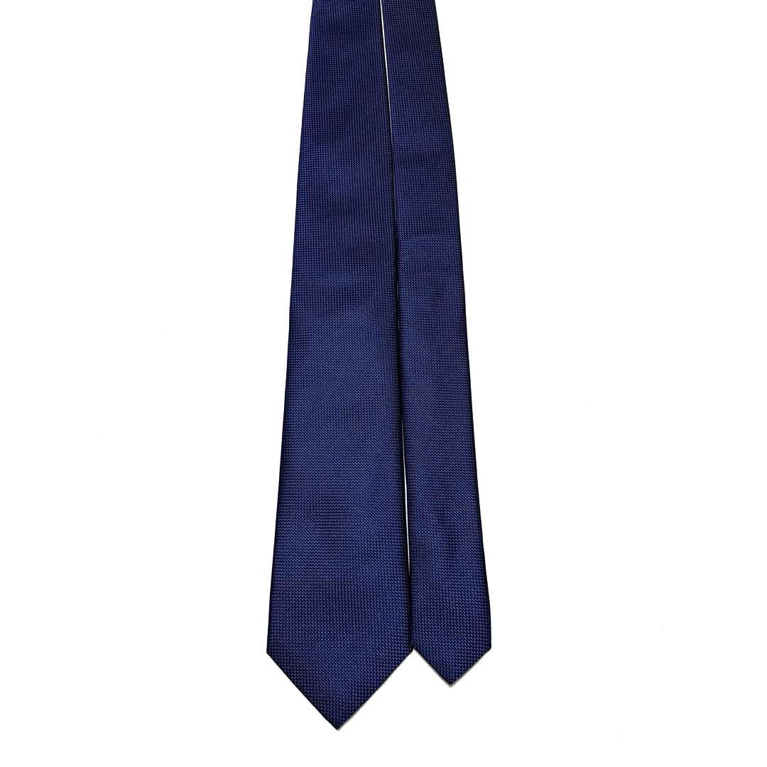 新品　FAIRFAX フェアファクス　ネクタイ　ネイビー　無地　ソリッド