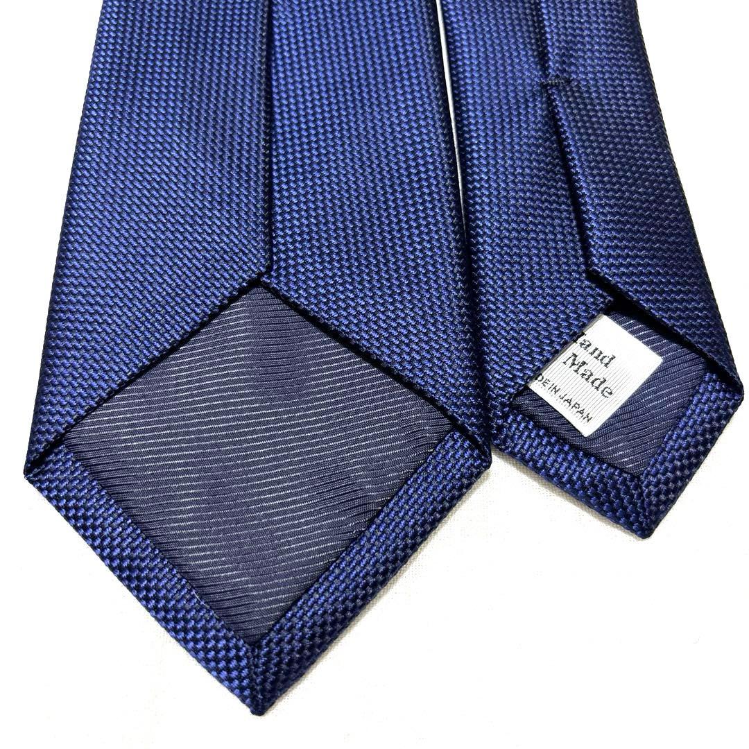 新品　FAIRFAX フェアファクス　ネクタイ　ネイビー　無地　ソリッド