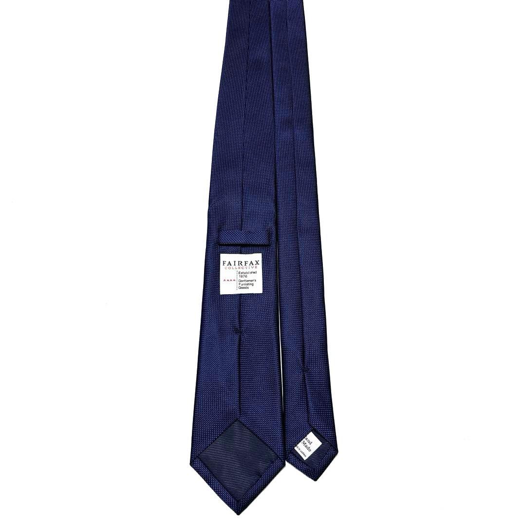 新品　FAIRFAX フェアファクス　ネクタイ　ネイビー　無地　ソリッド