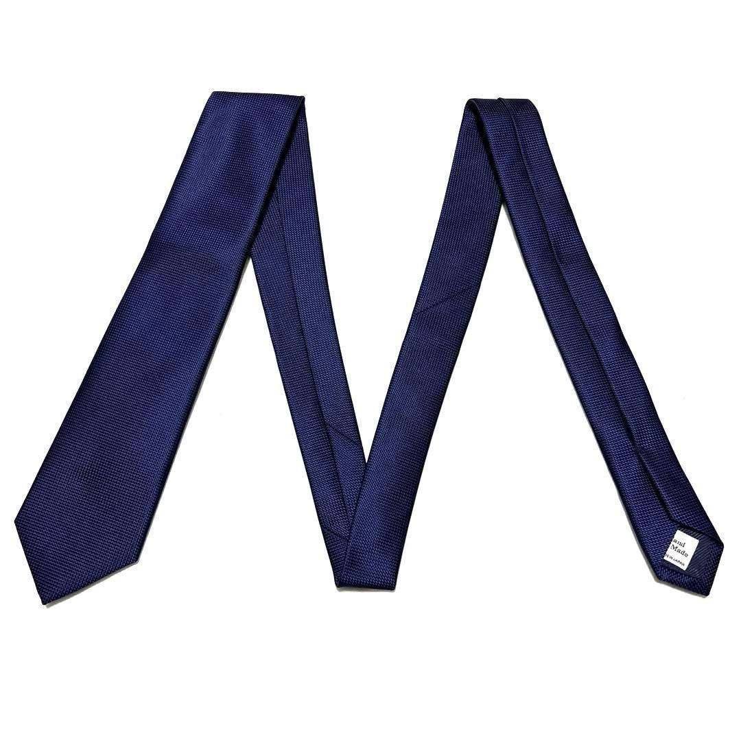 新品　FAIRFAX フェアファクス　ネクタイ　ネイビー　無地　ソリッド