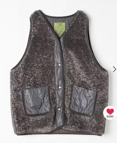 【今季完売品】未使用　アソートファーベスト　チャコール