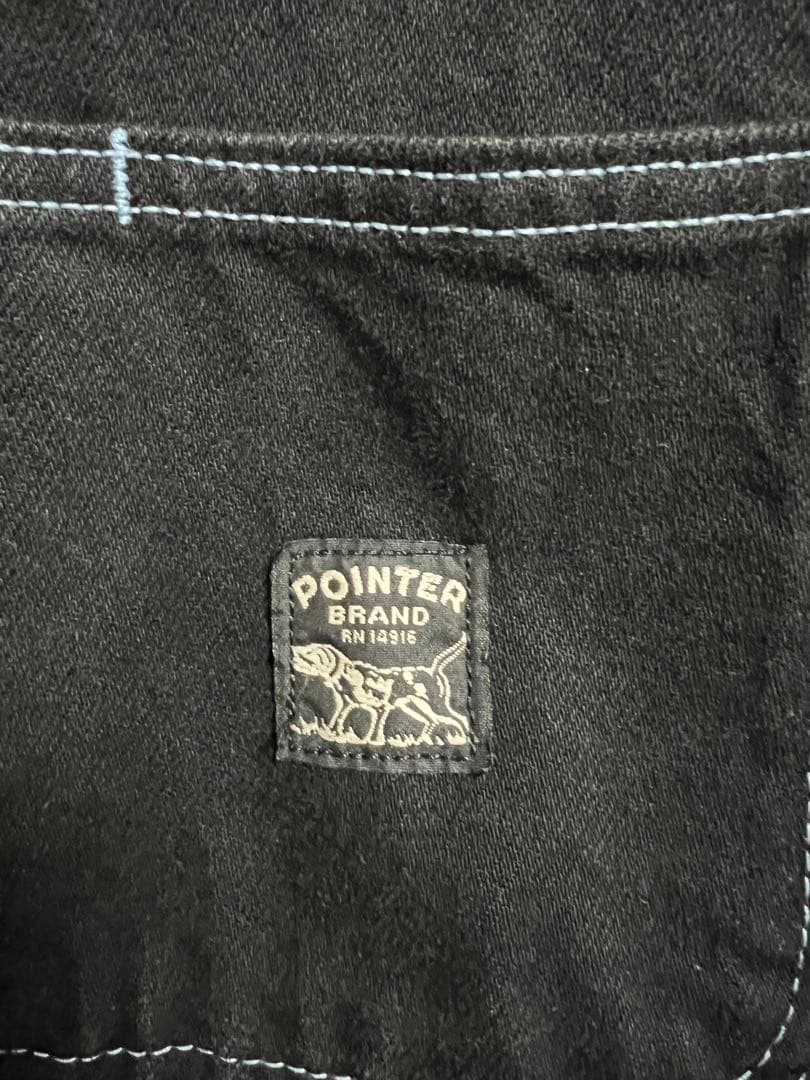 希少カラー「USA製」POINTER ブラックデニム　カバーオール　ポインター