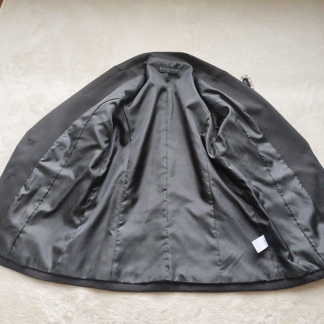 ヒロミチナカノ卒服女の子パンツスーツ　ブラック　ボウタイ　リボン　ブローチセット