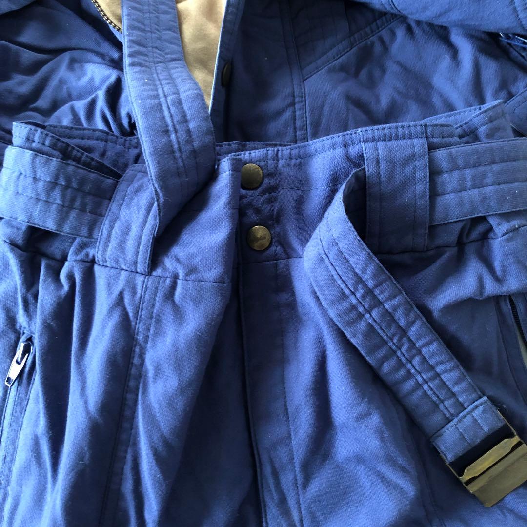 ネイビー スキーウェア M 中綿入り ジャケットとパンツセット