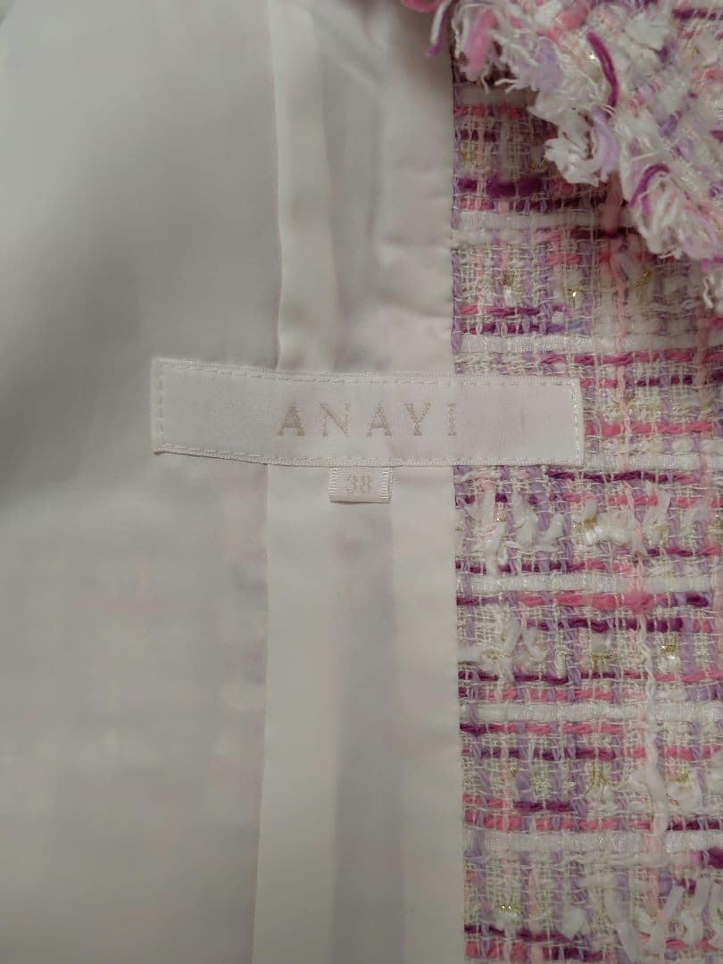 ANAYI アナイ ツィード ジャケット ピンク系 未使用