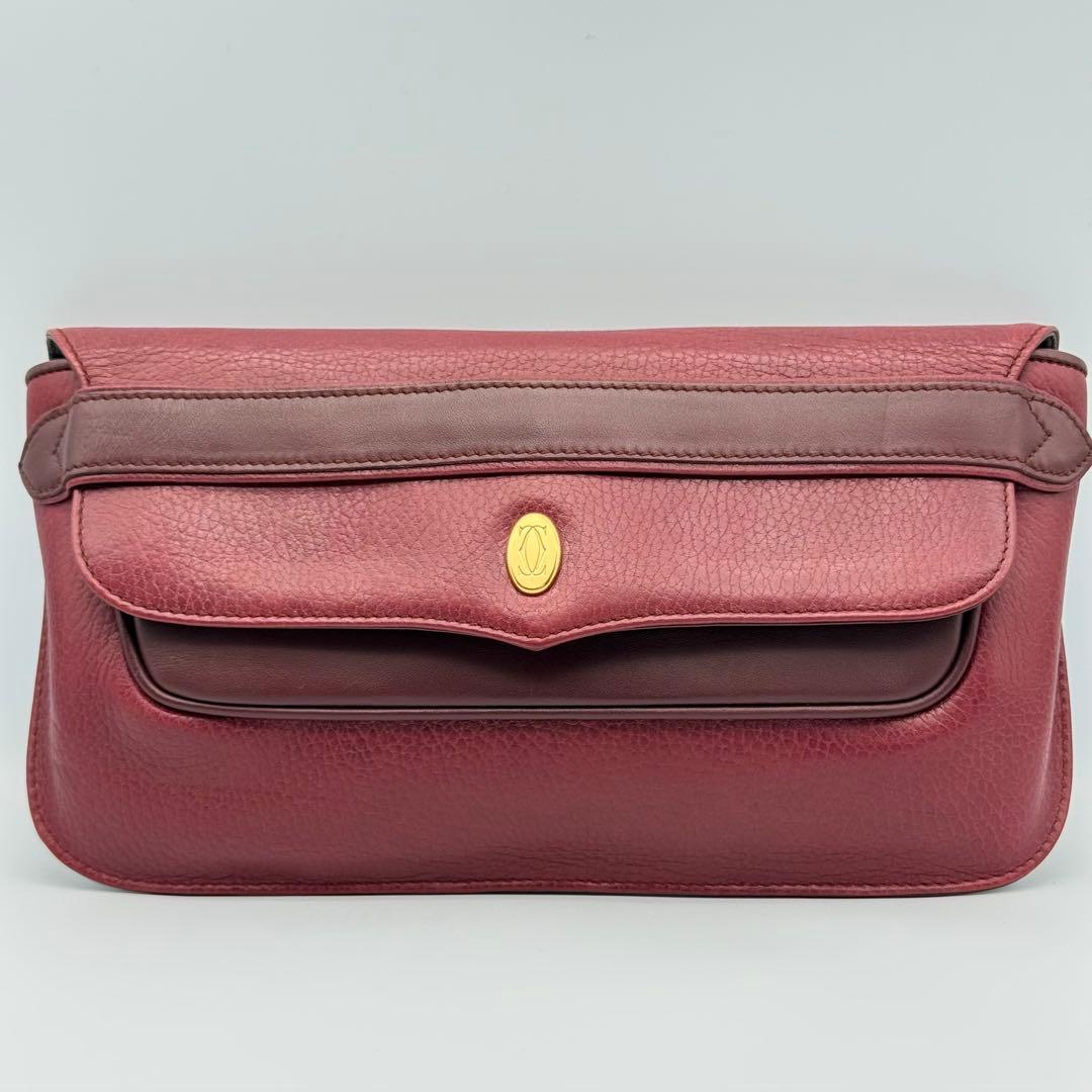 ✨美品✨カルティエ マストライン ボルドー クラッチバッグ Gカード付
