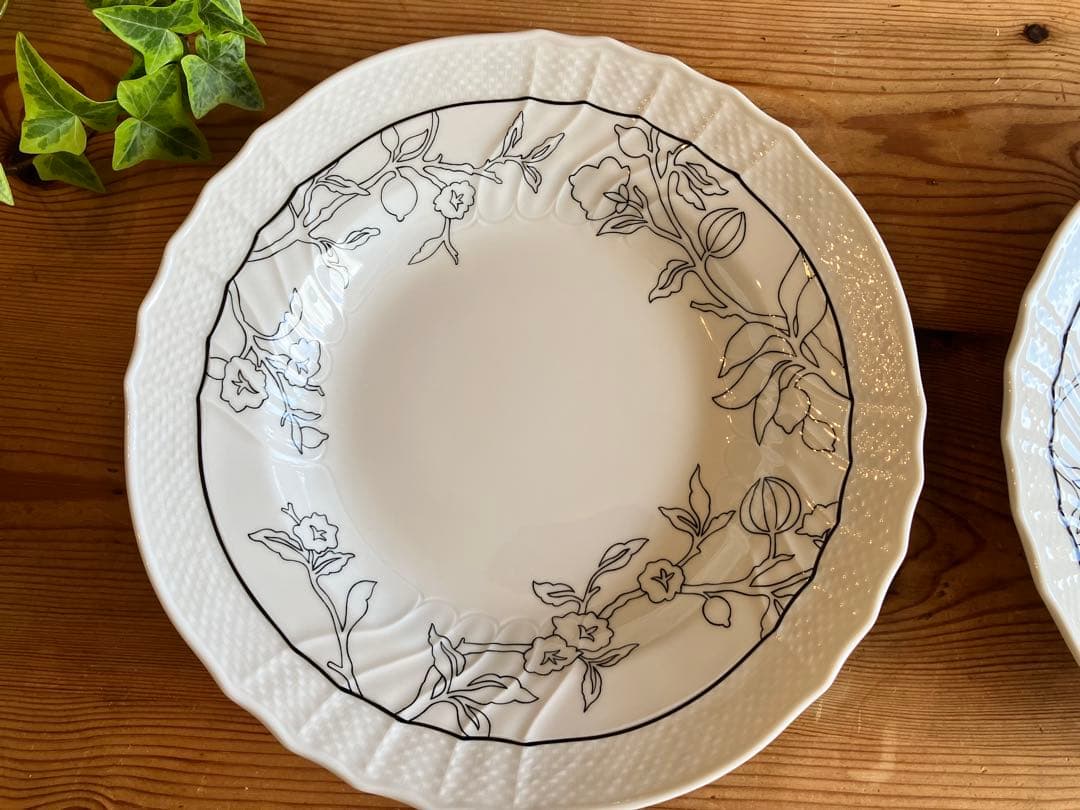 ジノリ　ベッキオラマージュノア　24スーププレート×2