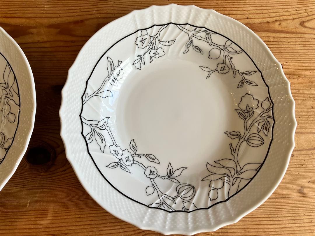 ジノリ　ベッキオラマージュノア　24スーププレート×2