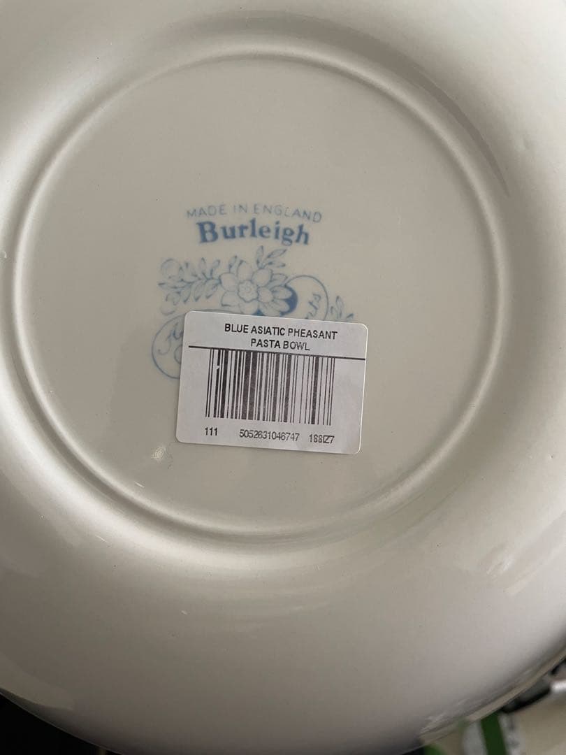 【新品未使用】バーレイ ブルーアジアティックフェザンツ パスタプレート2枚セット