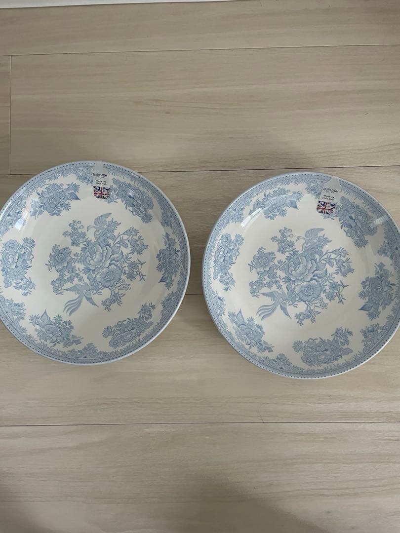 【新品未使用】バーレイ ブルーアジアティックフェザンツ パスタプレート2枚セット