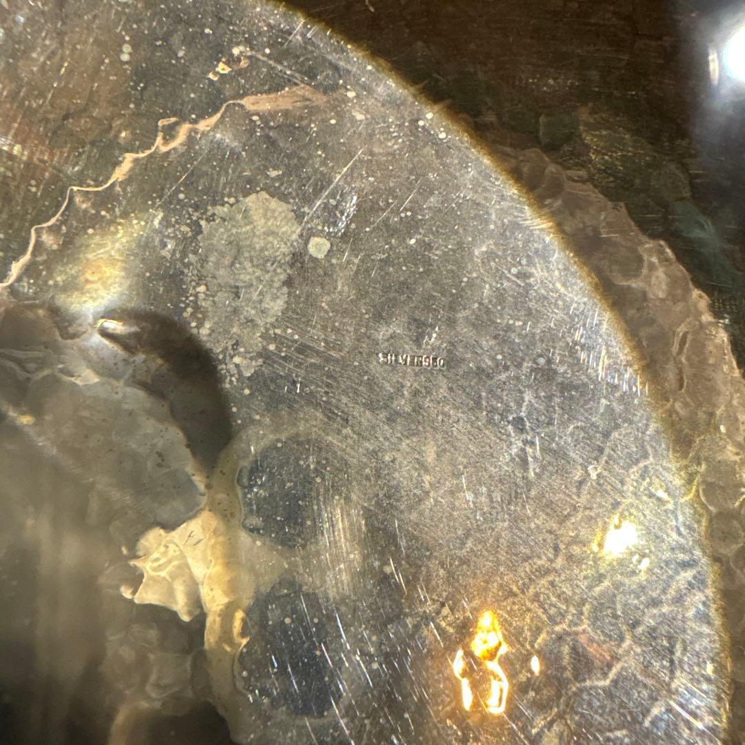 銀　129グラム　シルバー950 刻印あり　茶托　３枚まとめて