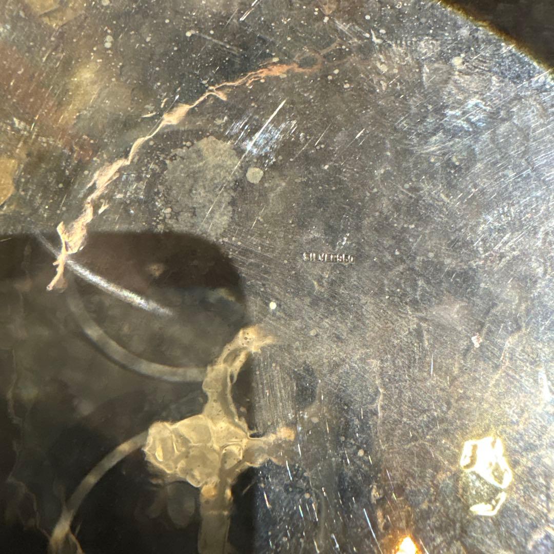 銀　129グラム　シルバー950 刻印あり　茶托　３枚まとめて