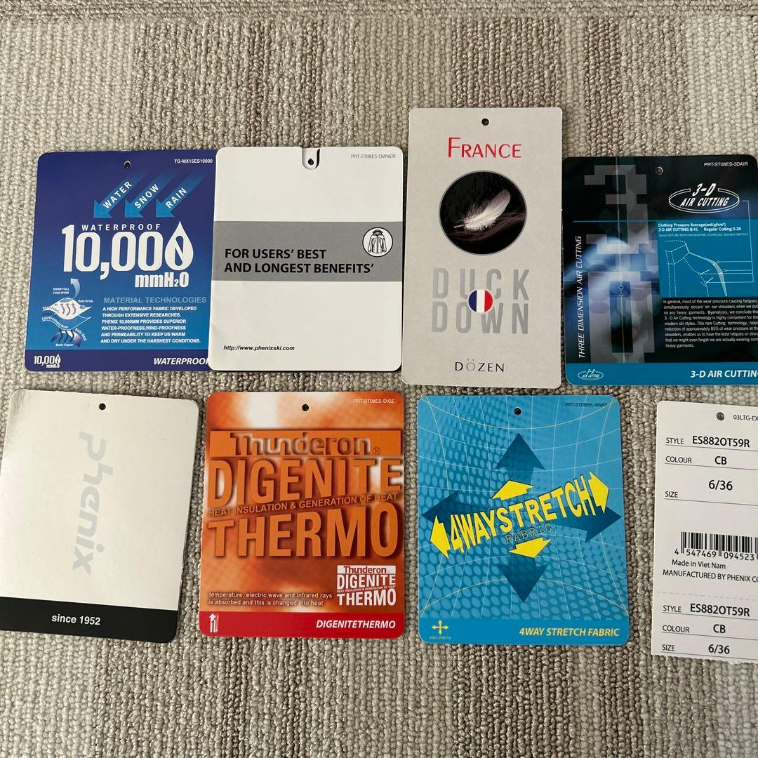 フェニックス スキーウェア S ジャケット ホワイト×ブルー系