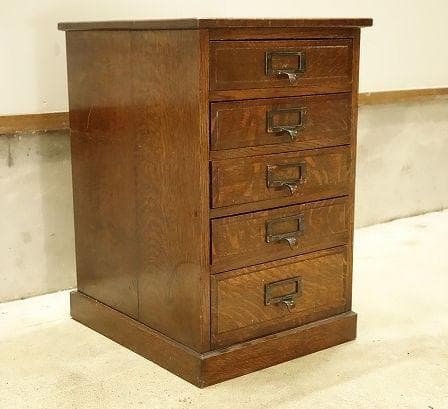 昭和レトロ 小引き出し 5段 5杯 小抽斗 木製 木箱 古家具 収納