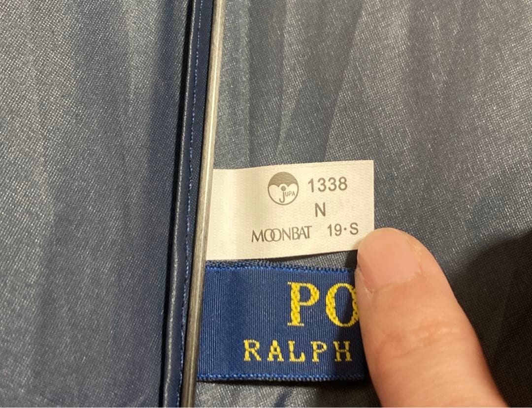 新品同　ラルフローレン　雨晴兼用　雨傘　日傘　ネイビー×白ドット×赤パイピング