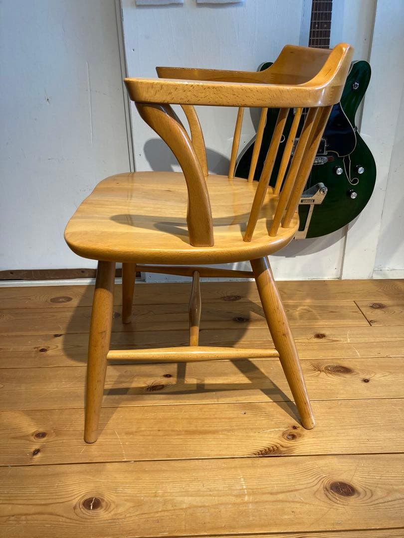 ②画像65枚 キツツキ ダイニングチェア ナチュラル 昭和56年 アーム コロニ