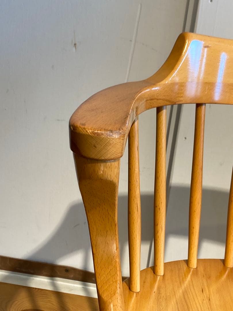 ②画像65枚 キツツキ ダイニングチェア ナチュラル 昭和56年 アーム コロニ