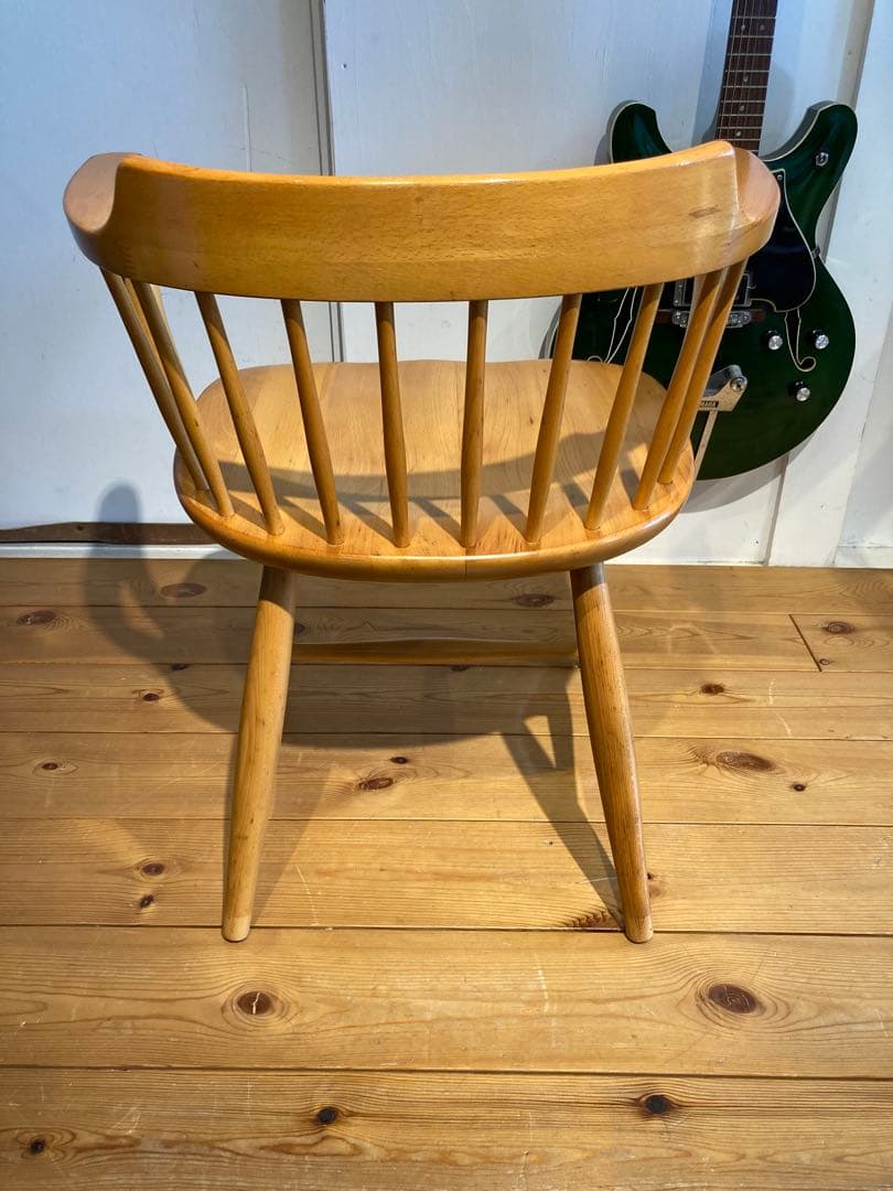 ②画像65枚 キツツキ ダイニングチェア ナチュラル 昭和56年 アーム コロニ