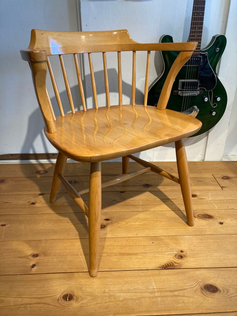 ②画像65枚 キツツキ ダイニングチェア ナチュラル 昭和56年 アーム コロニ