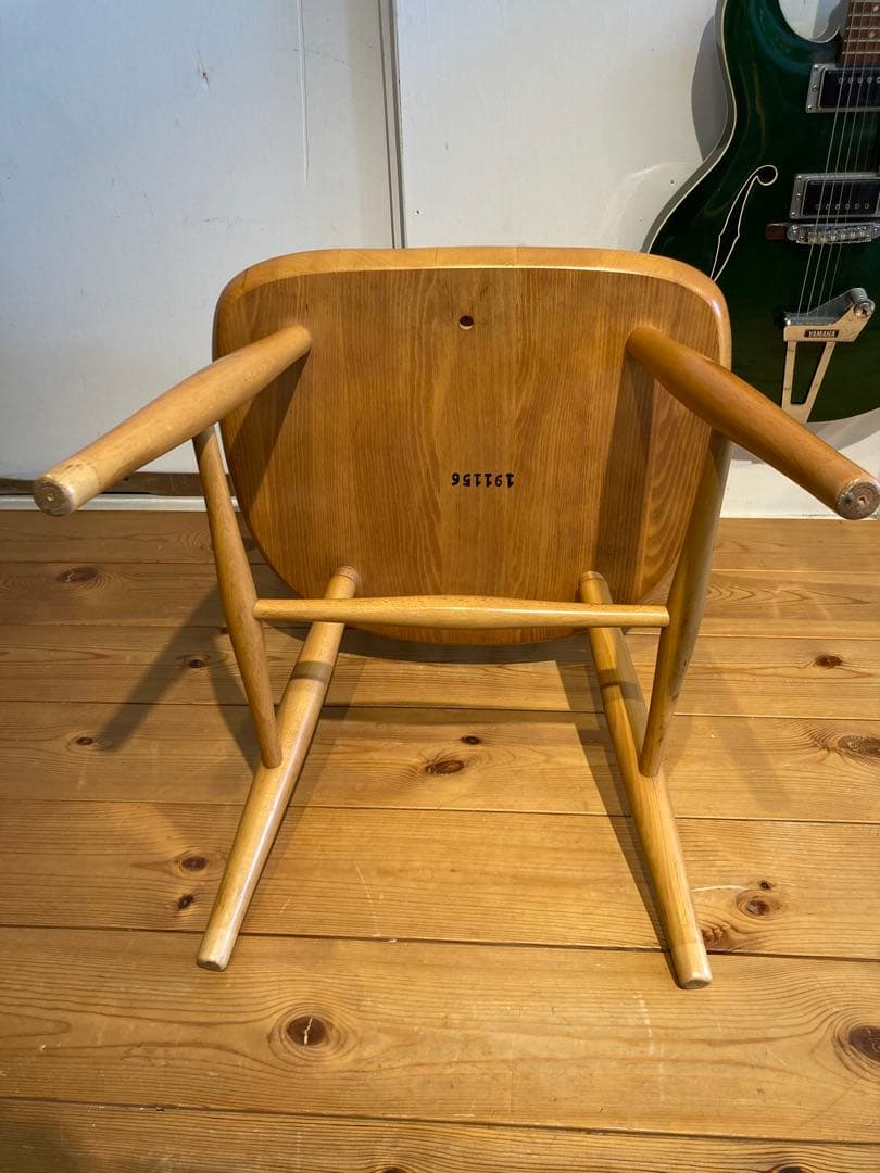 ②画像65枚 キツツキ ダイニングチェア ナチュラル 昭和56年 アーム コロニ